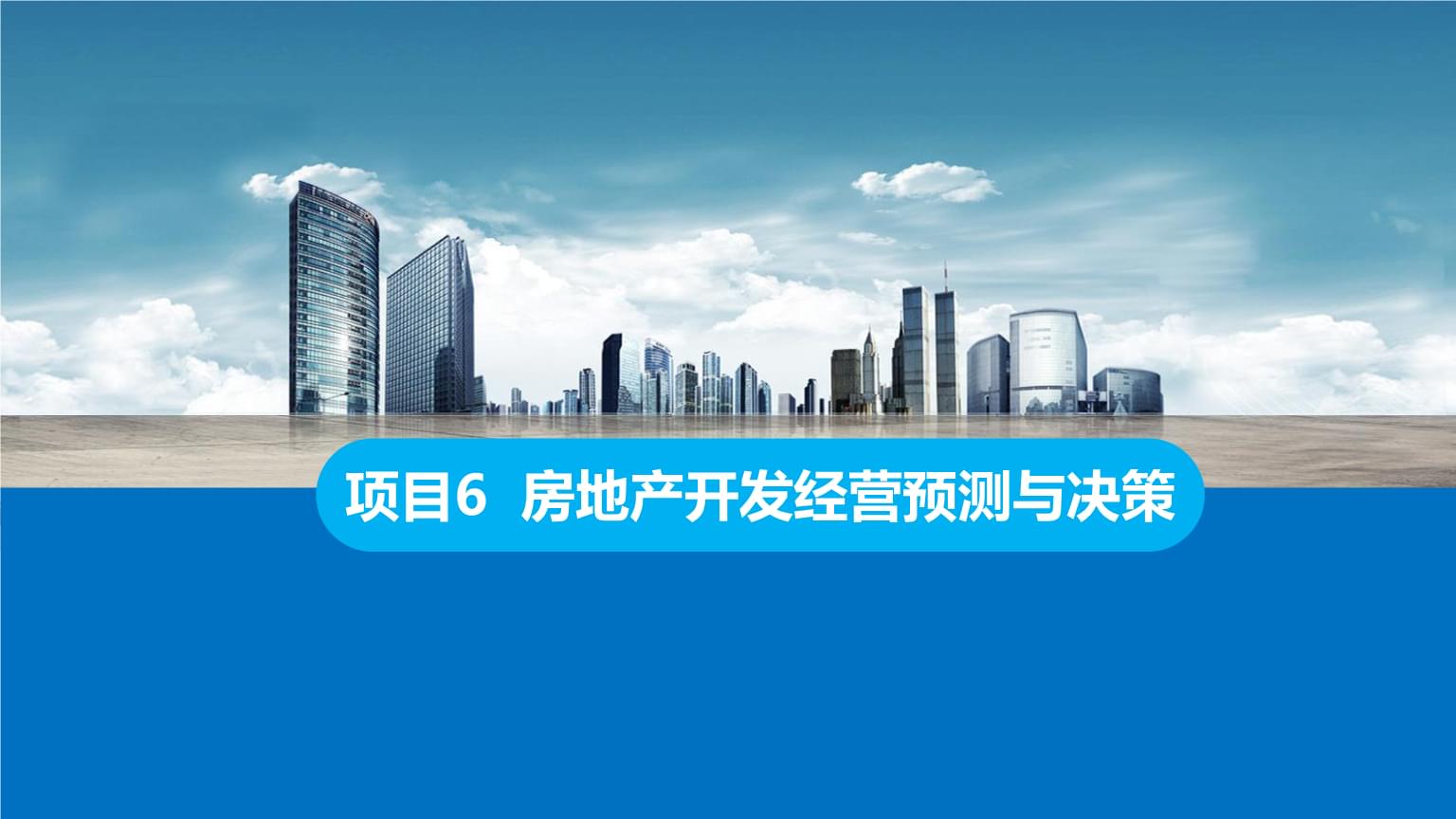 房地產(chǎn)開(kāi)發(fā)經(jīng)營(yíng)中的預(yù)測(cè)與決策 理論與實(shí)踐